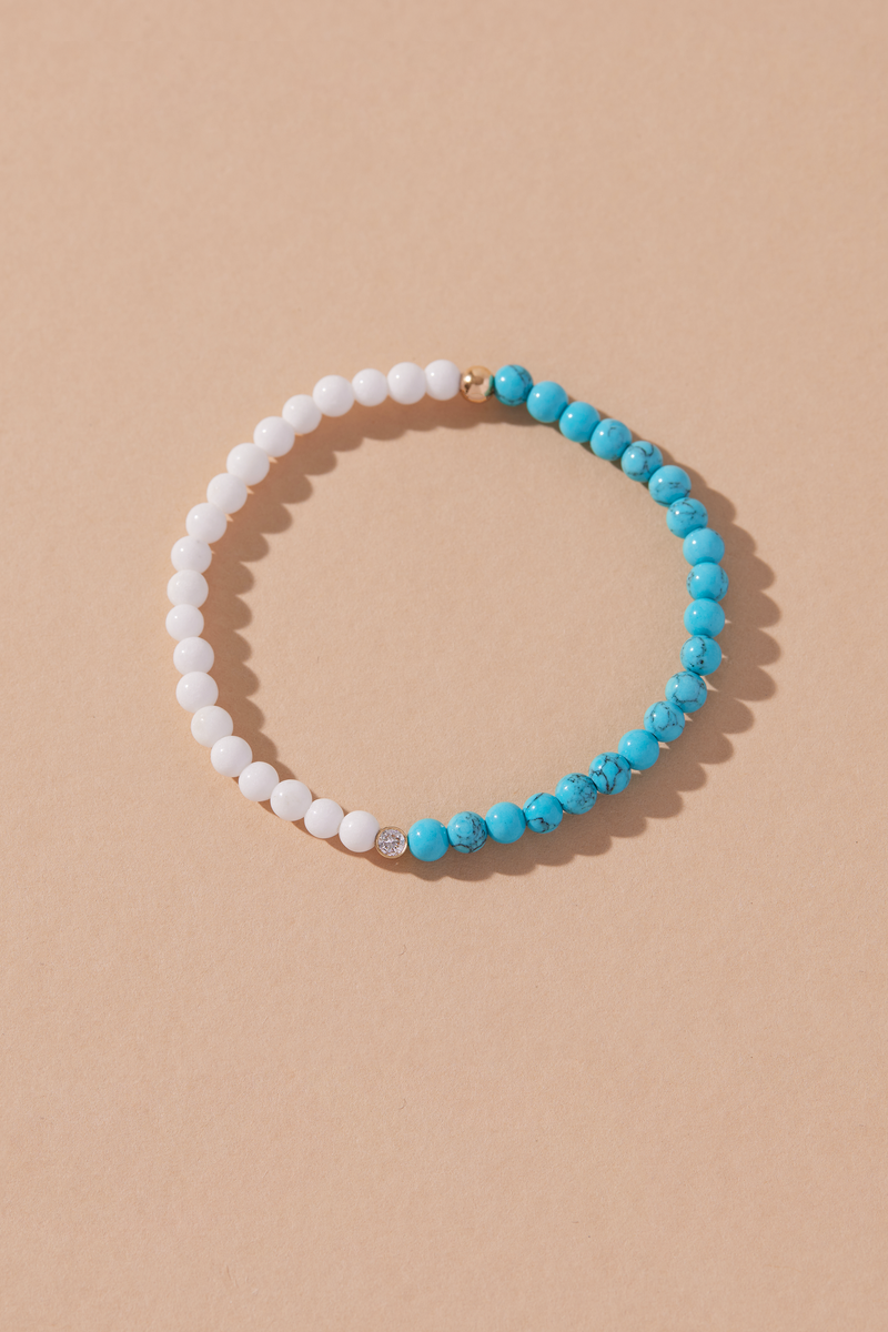 GOOD VIBES DIAMOND BEADED BRACELET - Main Image