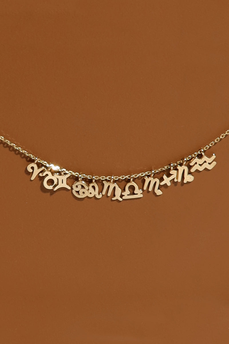 ZODIAC BIRTHSTONE CLUSTER NECKLACE