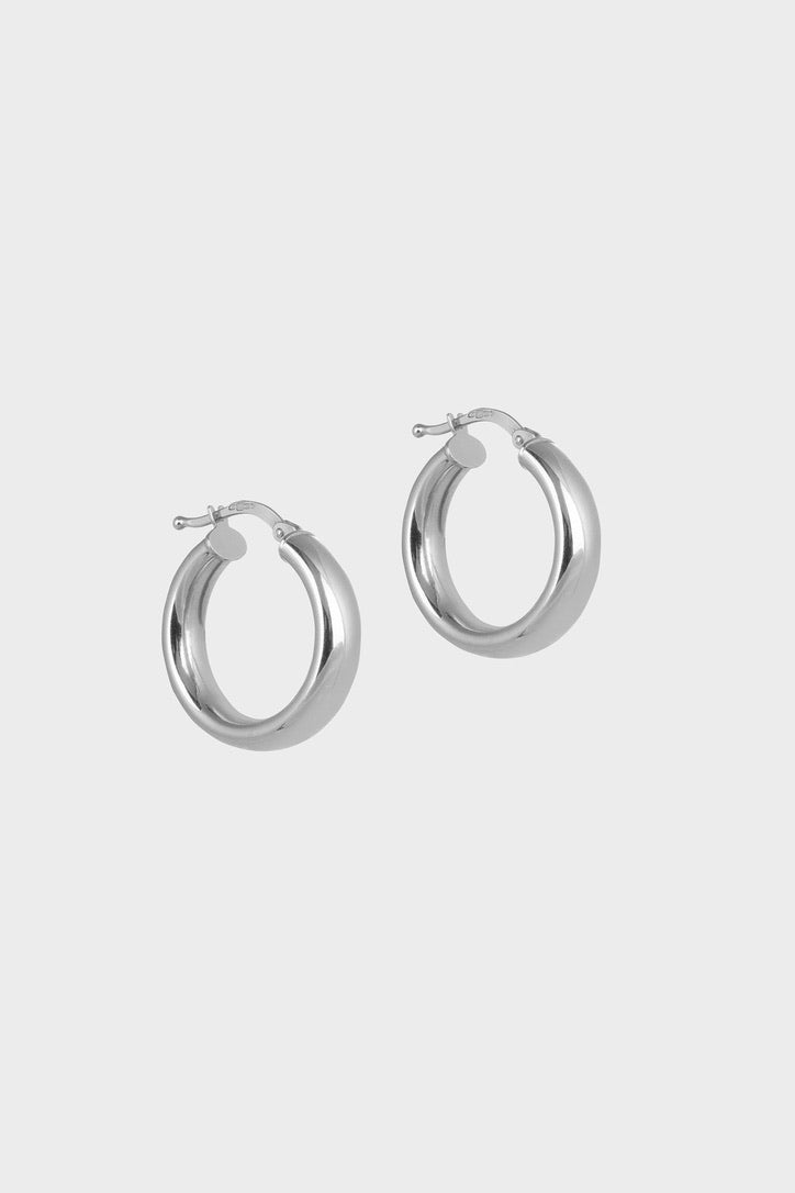 SILVER CHUBBY HOOPS (MORE SIZES)