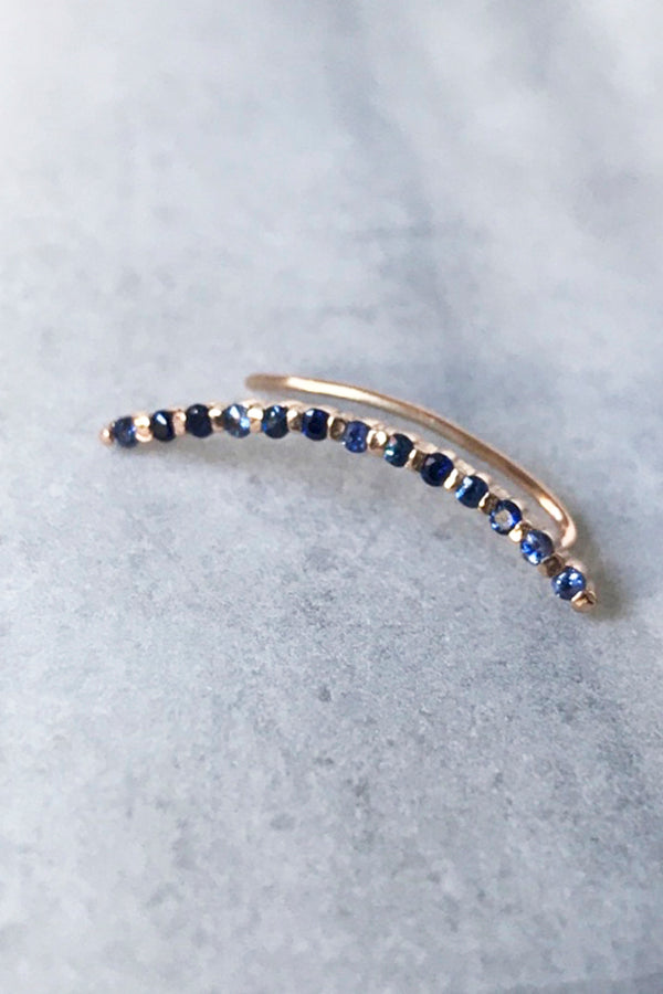 FLOATING SAPPHIRE EAR PIN
