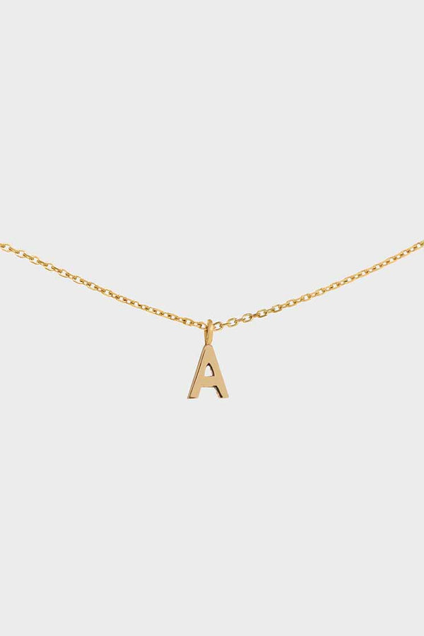 EXPRESS INITIAL NECKLACE YELLOW GOLD