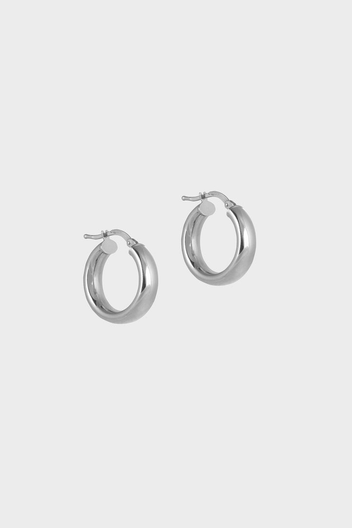 SILVER CHUBBY HOOPS (MORE SIZES)