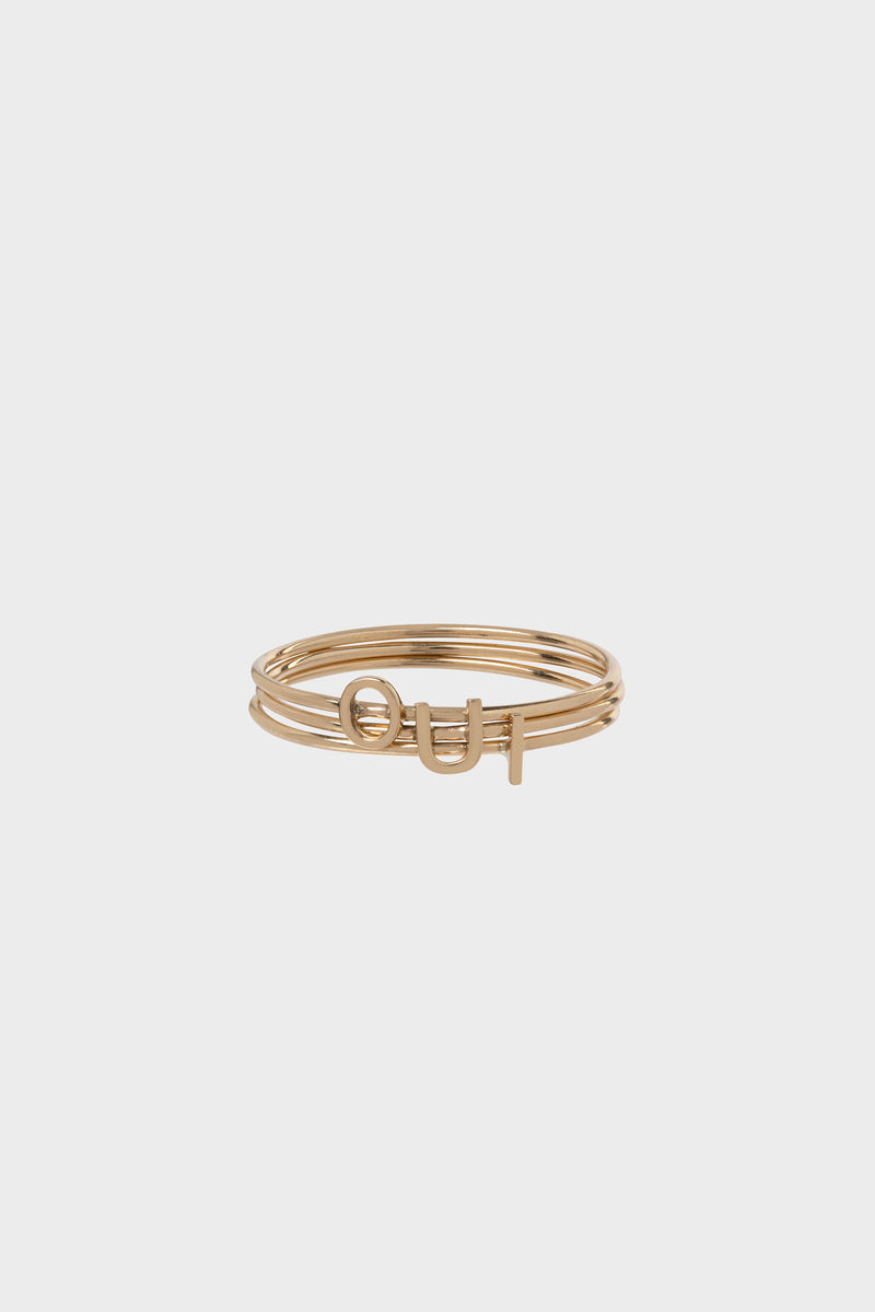 LETTER STACKING RING – AURUM + GREY