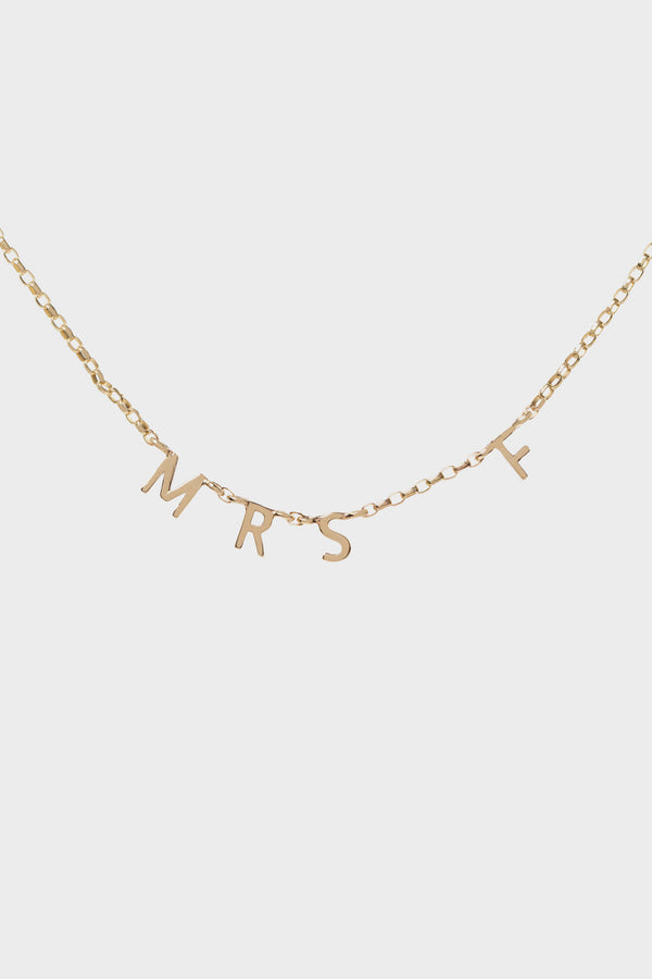 MRS NECKLACE (AVAILABLE WITH DIAMOND LETTERS)