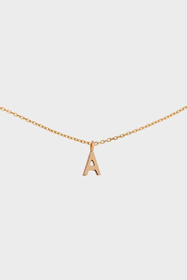 EXPRESS INITIAL NECKLACE ROSE GOLD