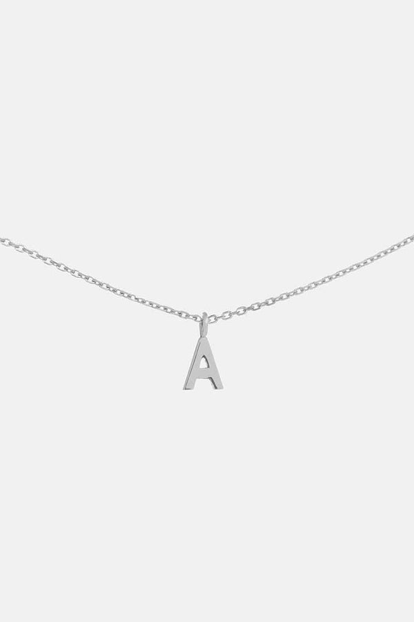 EXPRESS INITIAL NECKLACE WHITE GOLD