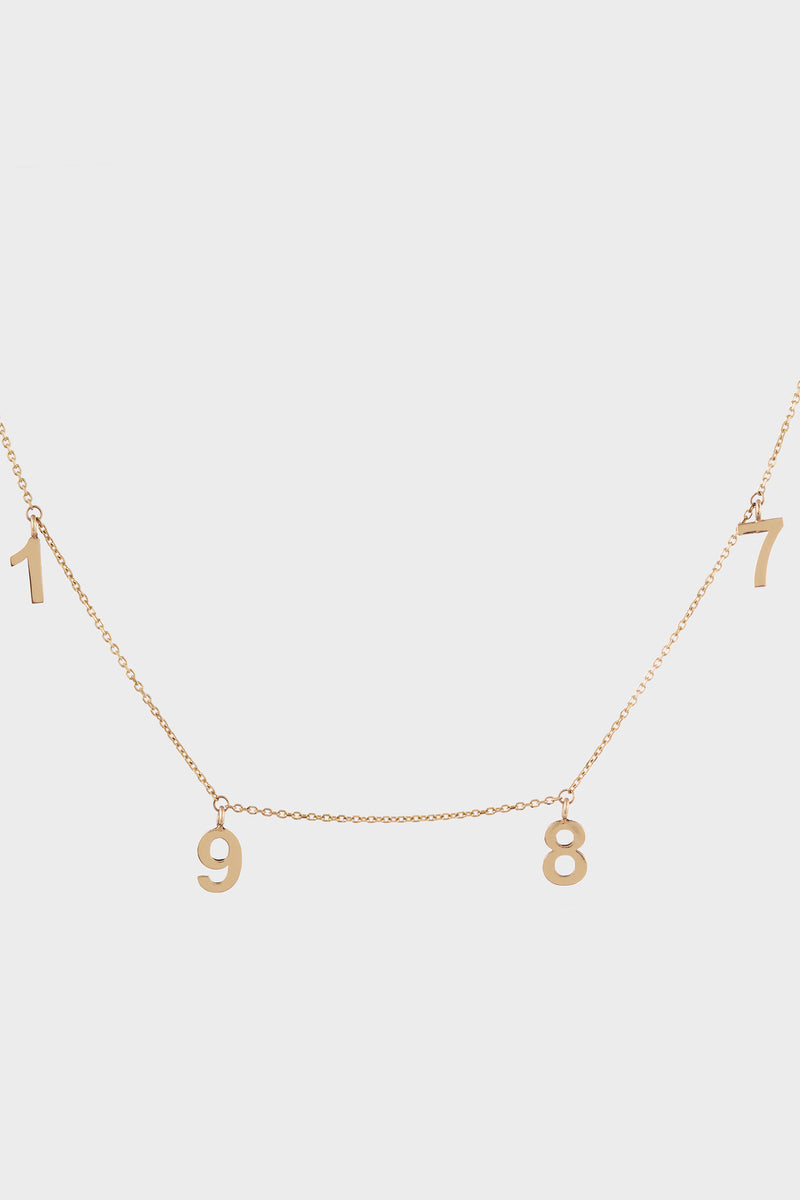 CHARMED NUMBER NECKLACE