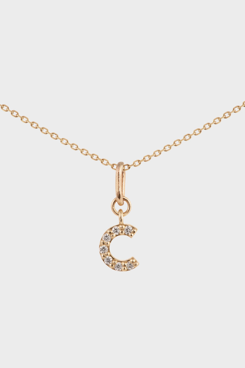 DIAMOND INITIAL PENDANT (6mm)