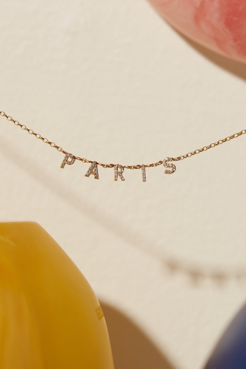 CONNECT NAME NECKLACE (available with Diamond Letters)